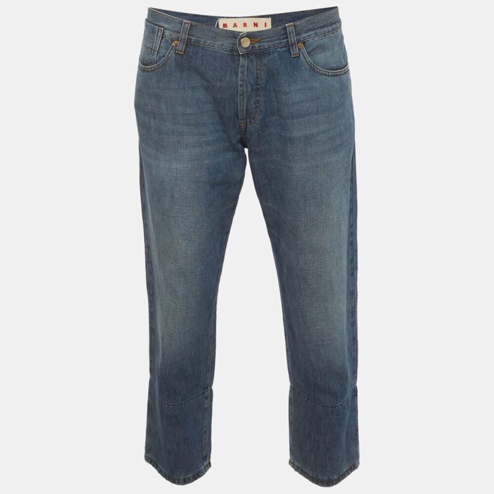 Marni Blue Denim Straight Fit Jeans M/waist 35"